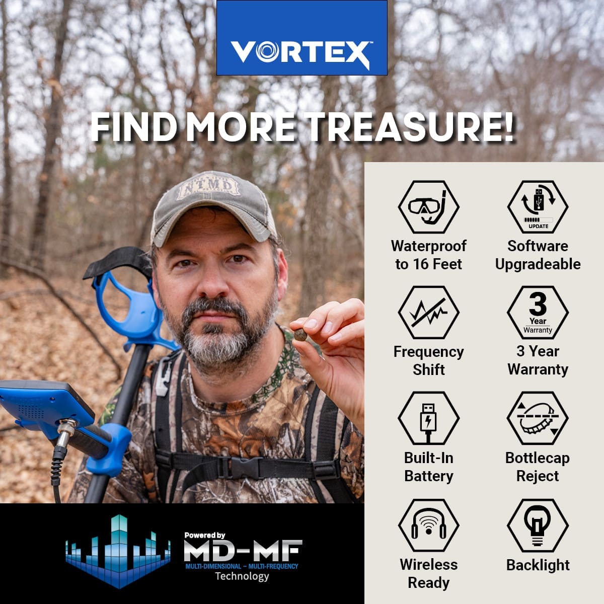 Afyon Garrett Vortex VX7 Dedektör - Vortex VX7, sahil, park ve tarla arasında geçiş yapan kullanıcı için dengeli güç noktasıdır.