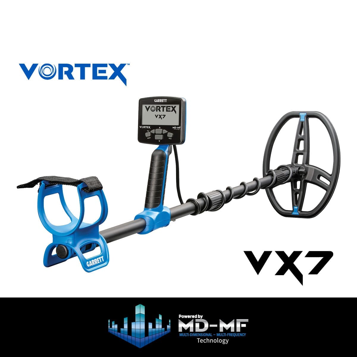 Afyon Garrett Vortex VX7 Dedektör - Katlanabilir gövde, taşıma ve araç içinde saklama tarafında Vortex ailesinin pratik avantajıdır.